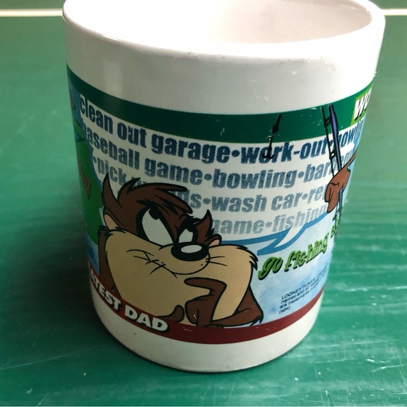 Taz Tasmanian Devil World's Greatest Dad Tea Cup Coffee Mug Looney Toons - Picture 3 of 6